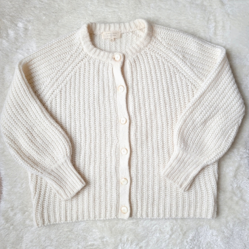 (sold) Sezane Emile Alpaca + Wool π¦ π Knit Cardigan in Ecru MEDIUM - Picture 1 of 8